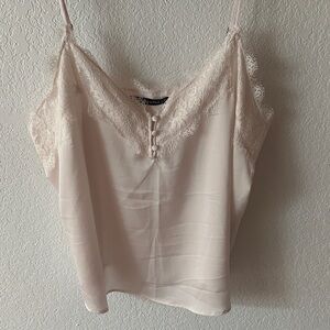 Abercrombie & Fitch Lace Trim Camisole - Soft Pink NWT